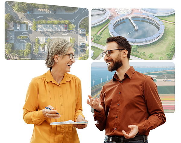 Two people conversing about a project, sharing insights and brainstorming solutions together.