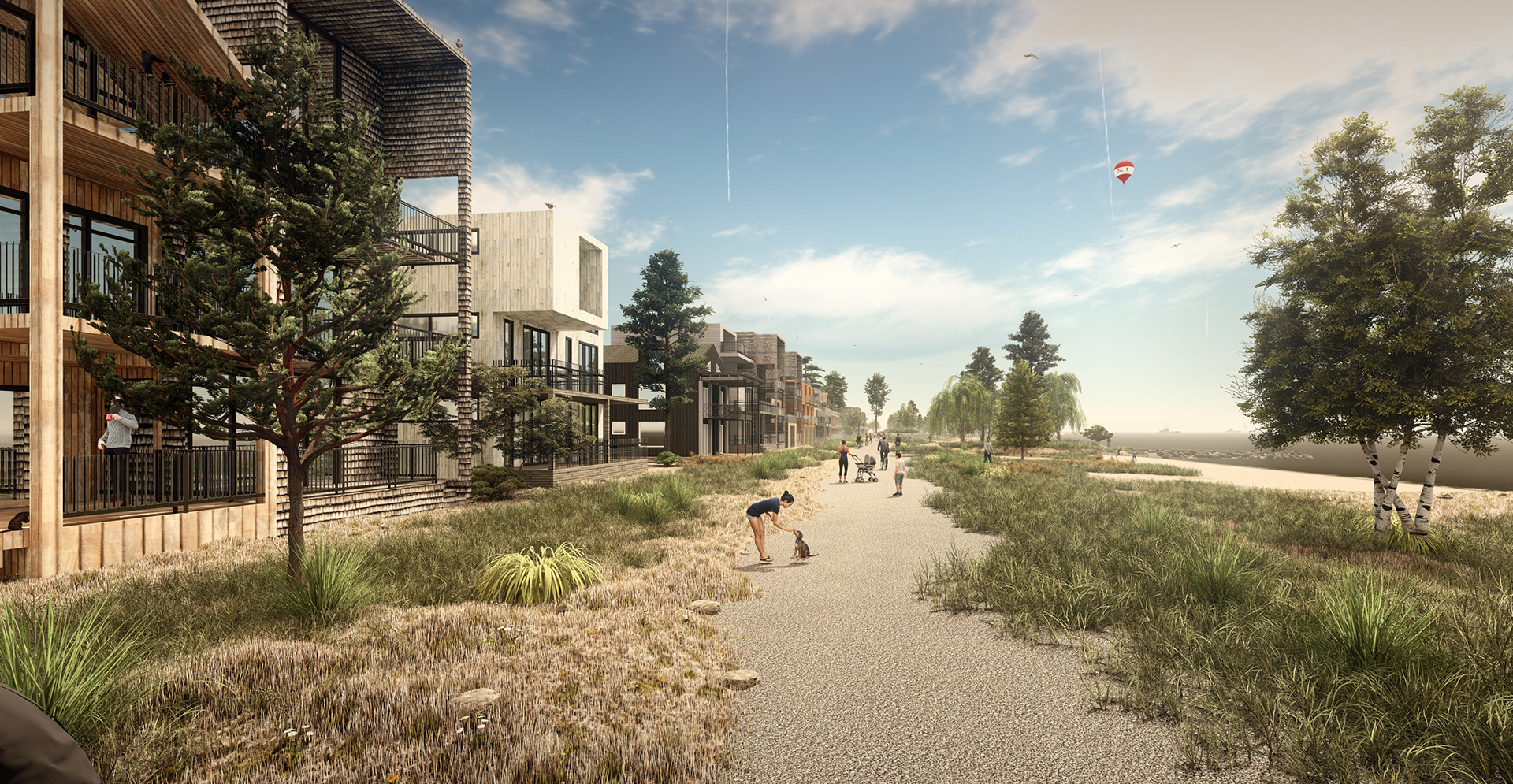 Visualisatie verbeteren mobiliteit in Strandeiland; wandelen op de boulevard